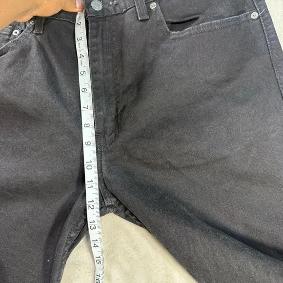 Levi's 502 Taper Fit Stretch Jeans Men's Sz 36x30 Black - Picture 9 of 11